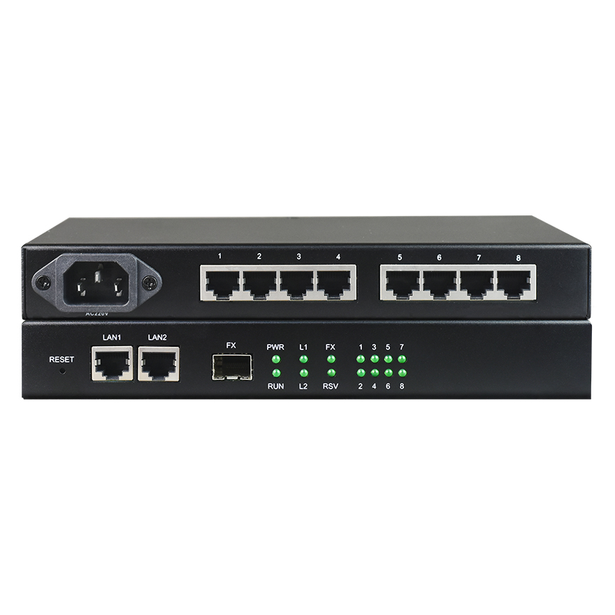 8 Port Voice FXO/FXS over IP (Ethernet) Converter