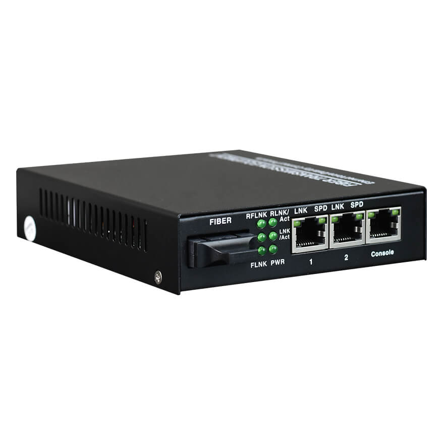 Managed 2-Port Fast Ethernet Media Converter