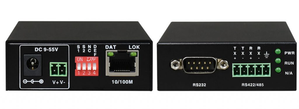 RS232/RS422/RS485 to Ethernet (TCP/IP) Converter