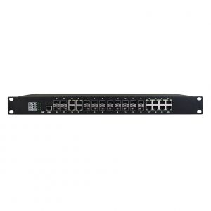 8 SFP + 16 SFP/UTP를 갖춘 관리형 4포트 기가비트 산업용 이더넷 스위치