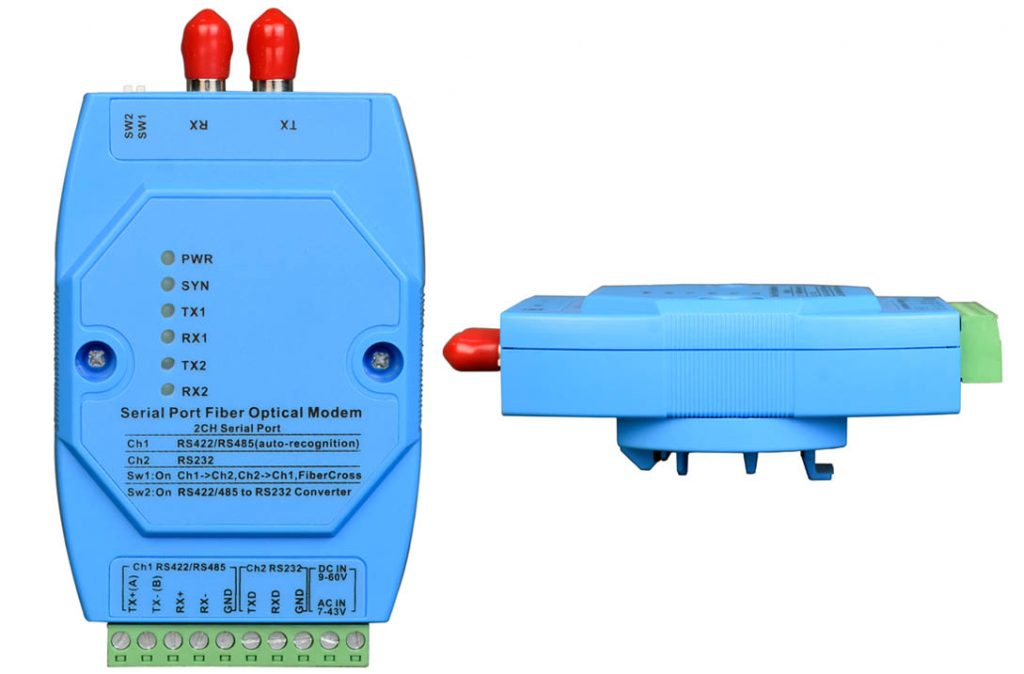adam module serial to fiber optic converter
