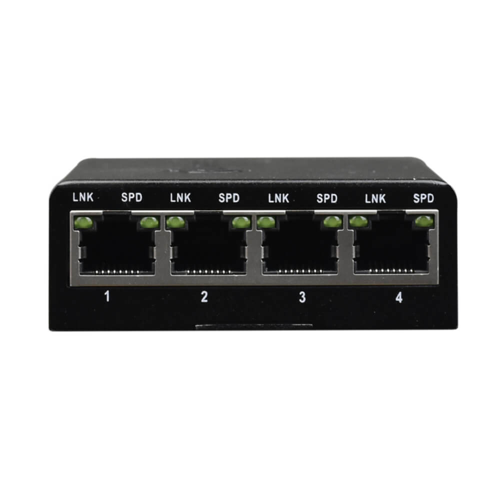 4-Port 10/100M Ethernet to Optical Media Converter