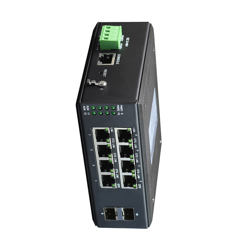 industrial managed 8 ports gigabit network switch with sfp slot