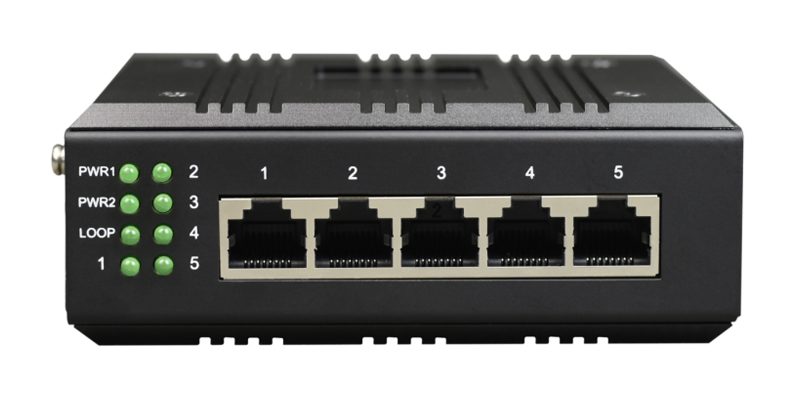 Industrial Rail 5 Port FE Network Switch