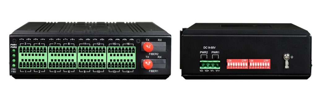 32 Channel Dry Contact Closure over Fiber Converter