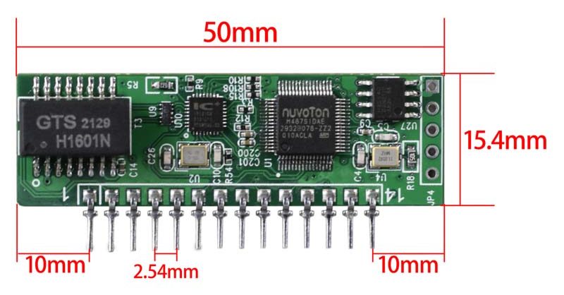 ttl/serial to ethernet converter module