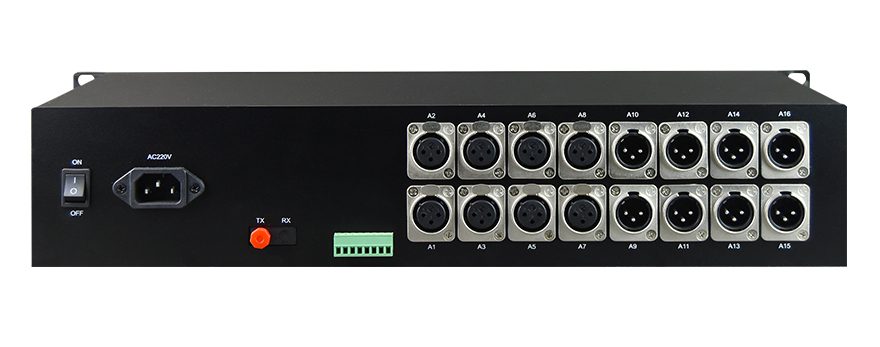 16 Port Audio XLR over Fiber Converter