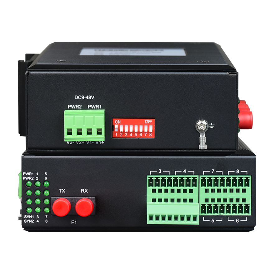 Dry Contact to Fiber Optic Converter (16Ch Unidirectional/8Ch