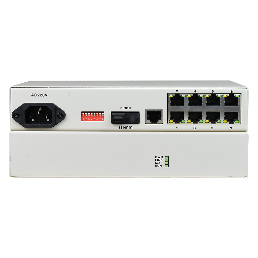 Convertisseur de média géré 8FE vers 1000base-fx (gestion à distance CONSOLE / OAM)
