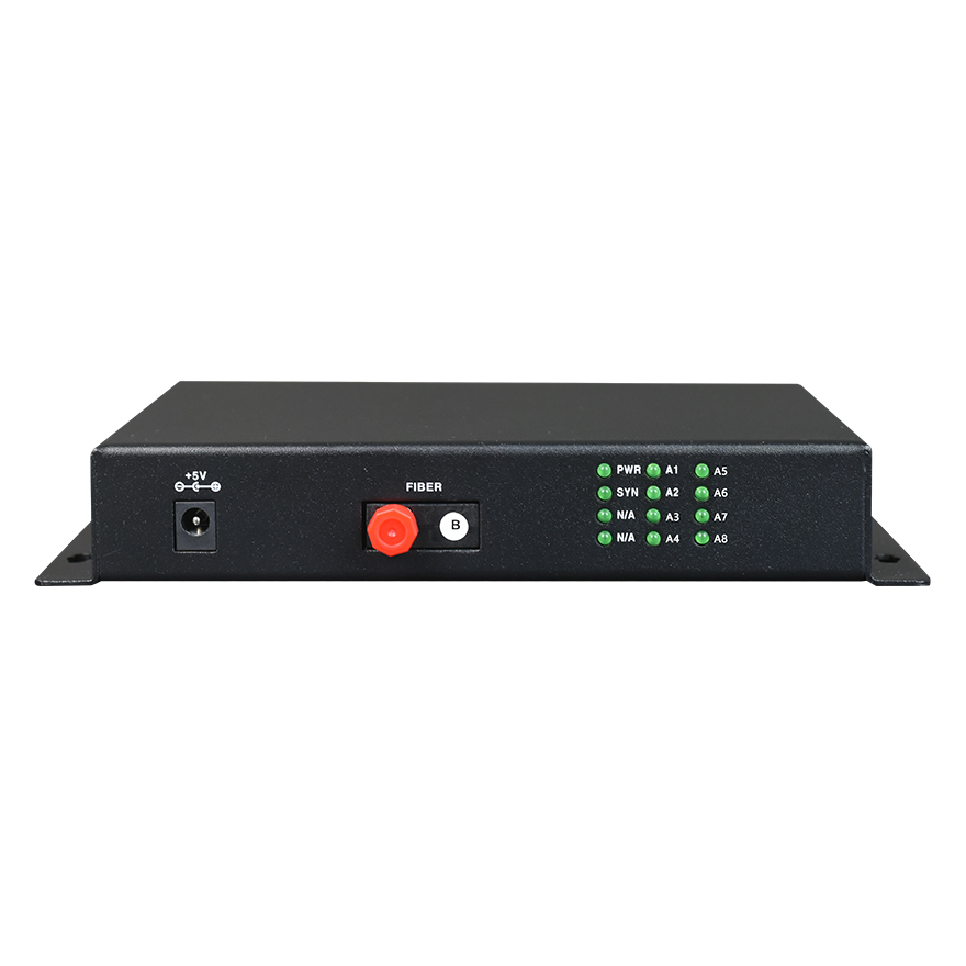 Extensor de audio por fibra RCA de 8 canales