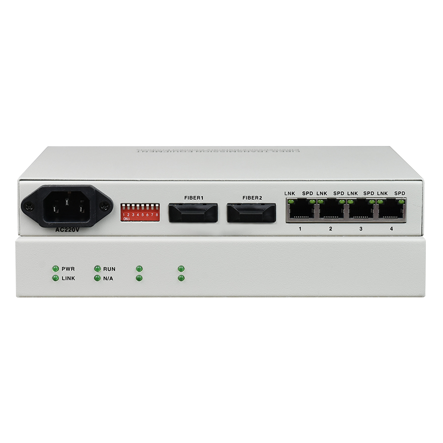 4FE Fiber Media Converter (1+1 Fiber Backup)