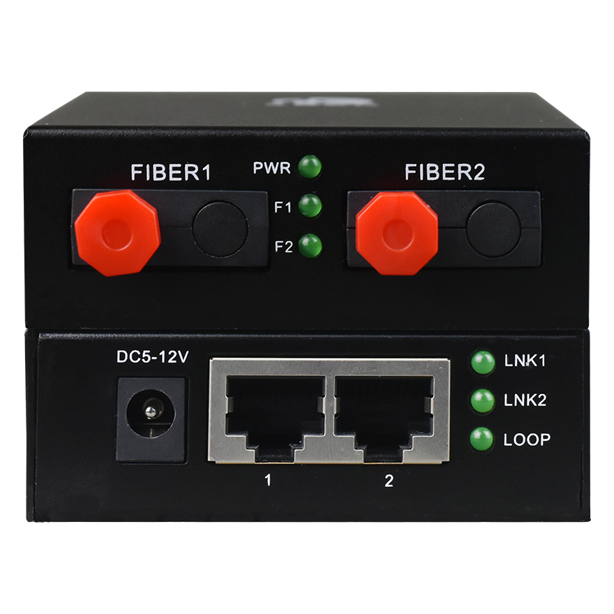 2 Optical + 2UTP Cascade FE Media Converter