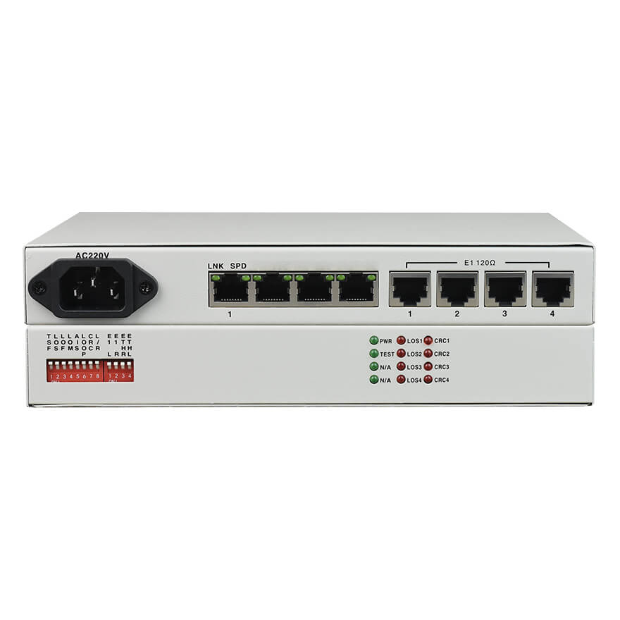 Ethernet to 4-Port E1 Converter