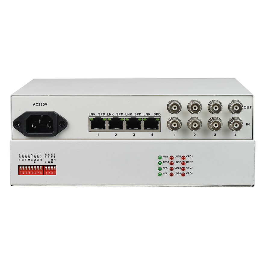 Преобразователь Ethernet с 4 портами в E4 с 1 портами