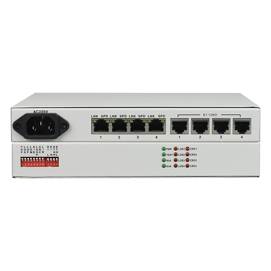4-Port Ethernet to 4-Port E1 Converter