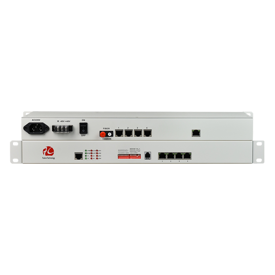 4E1+4GE PDH Fiber Multiplexer