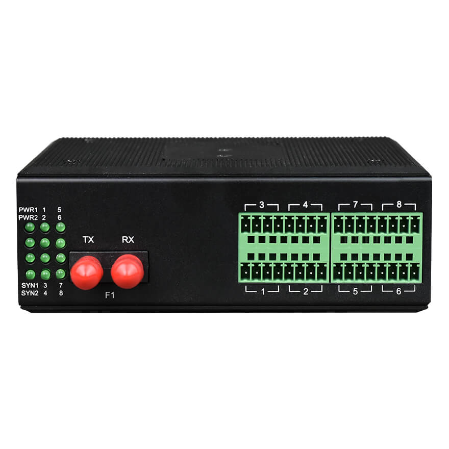 Industrial Grade 4 Channel Serial Data Fiber Optic Modem