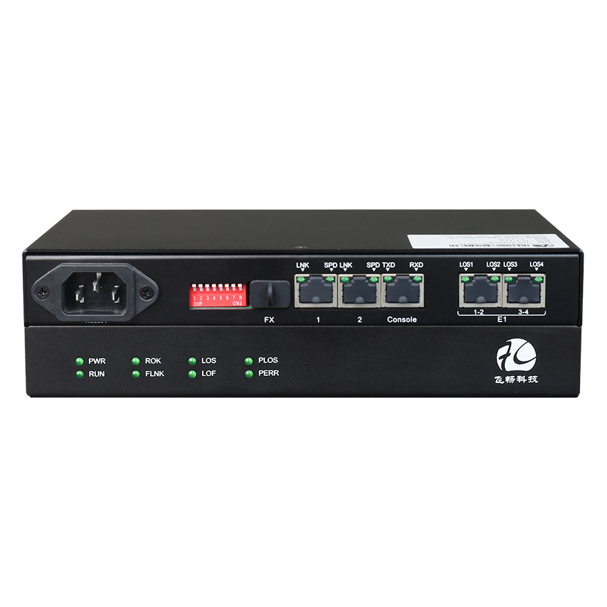 4E1 TDM over Ethernet (IP) Converter | Desktop Type