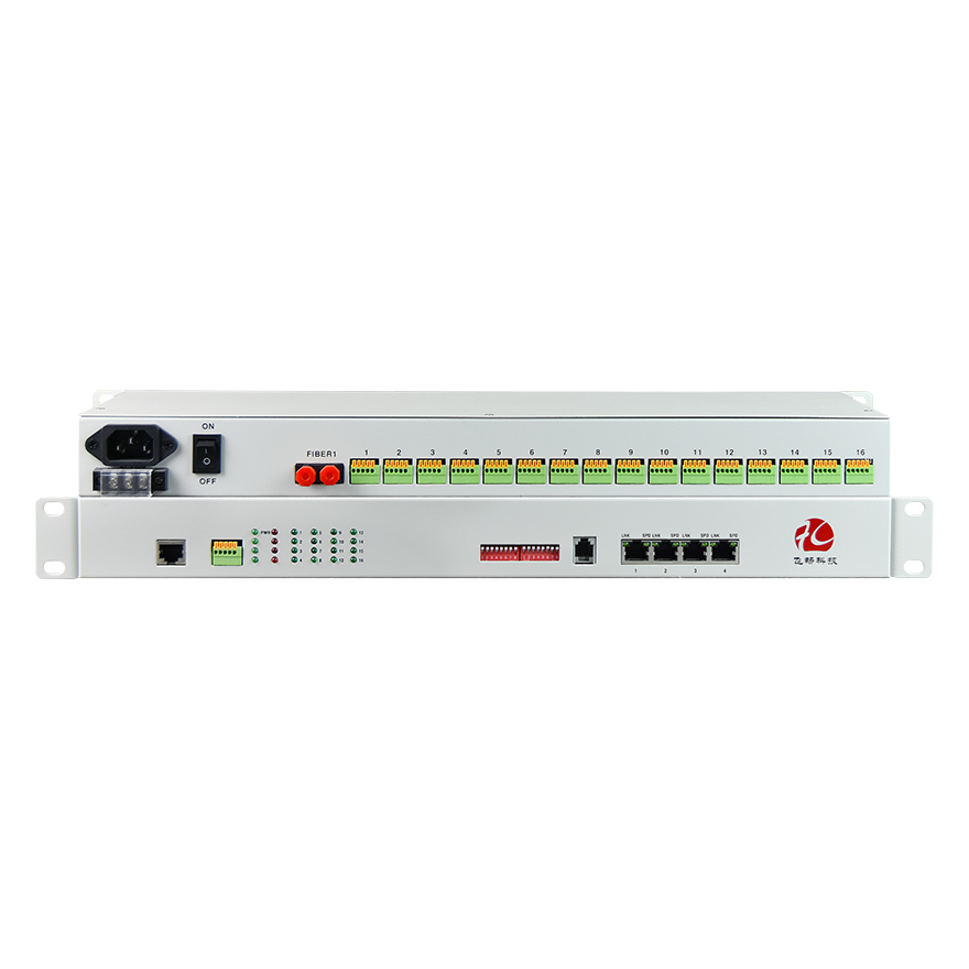 16channel RS232/422/485+4FE+Console+SNMP  fiber multiplexer