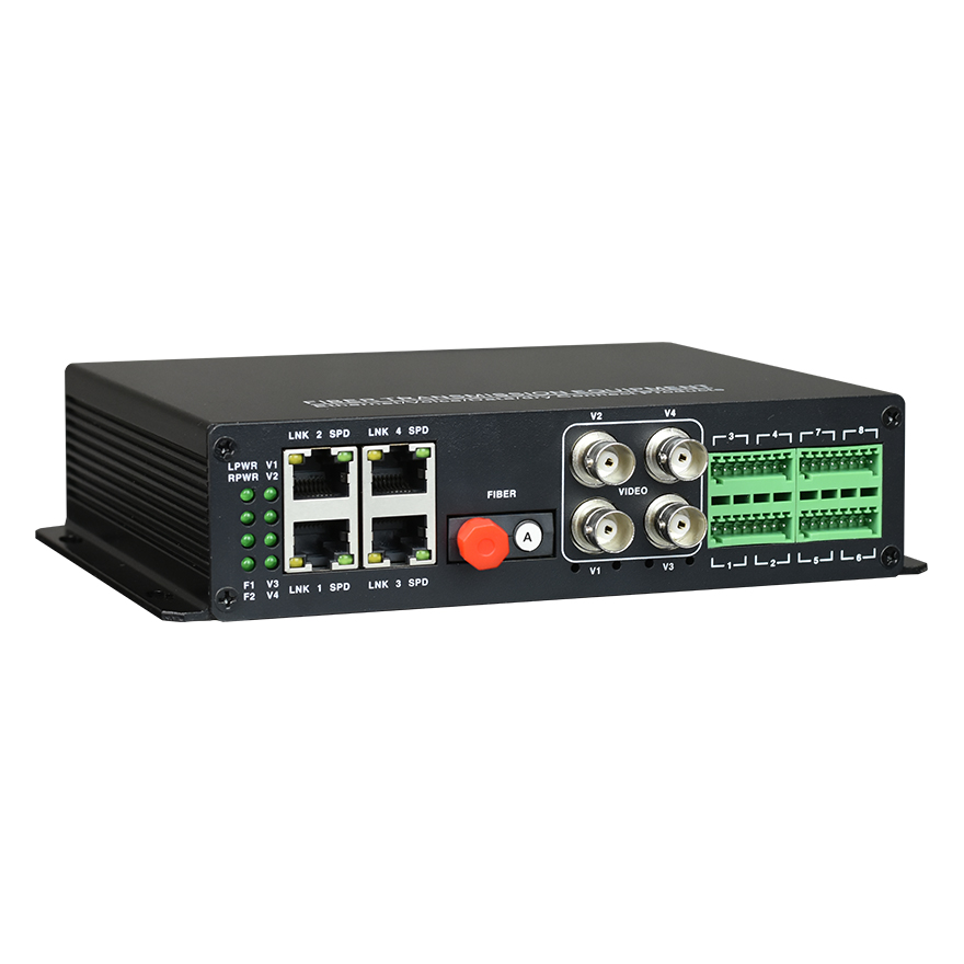 4ch video+4ETH(physically isolated)+serial+dry contact multiplexer