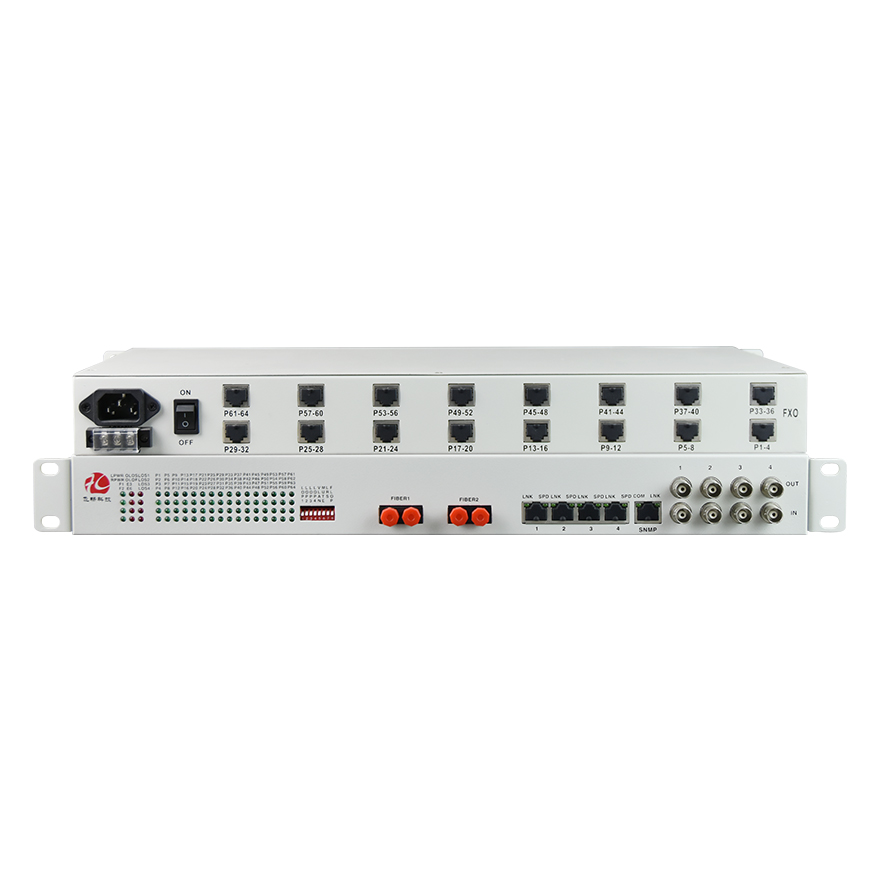 Multiplexeur fibre 64Voice+4E1+4GE