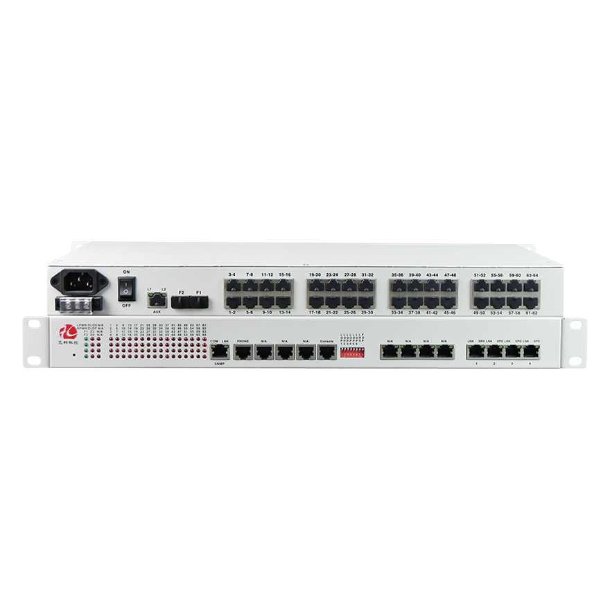 Мультиплексор оптоволоконный 64E1+4GE PDH