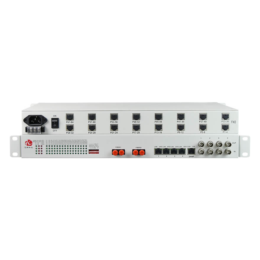 64Voice+4E1+4GE Fiber Multiplexer