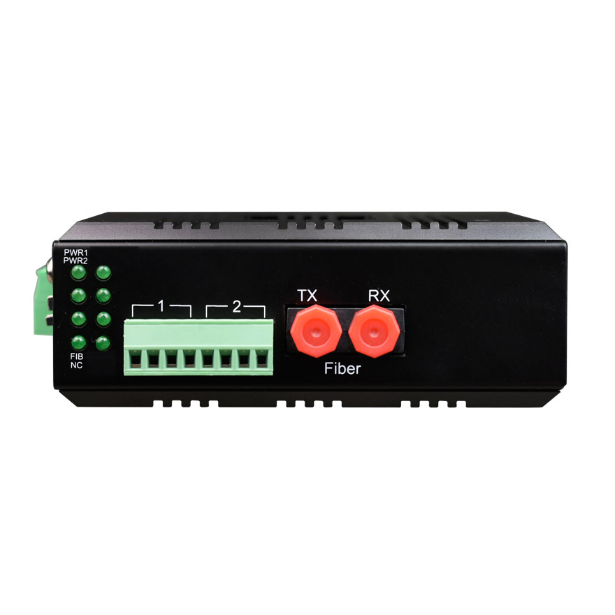 4 Port Dry Contact to Fiber Optic Converter