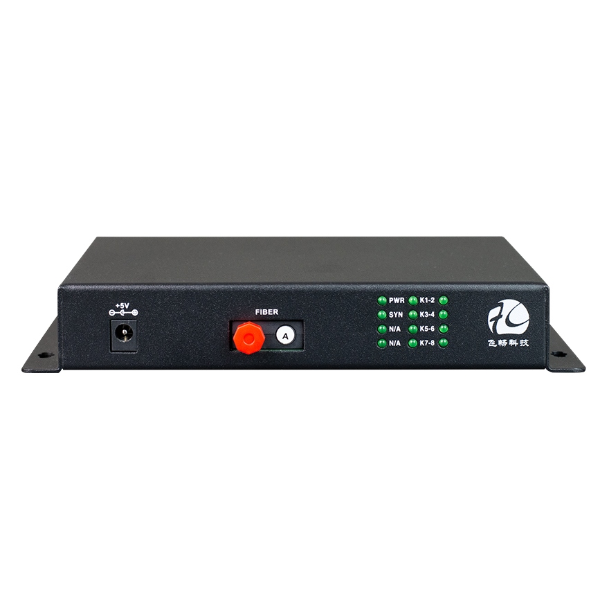 8 Channel Unidirectional / 4 Channel Bidirectional Dry Contact Closure Over Fiber Optic Multiplexer