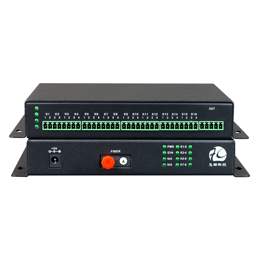 8 Channel Unidirectional / 4 Channel Bidirectional Dry Contact Closure Over Fiber Optic Multiplexer