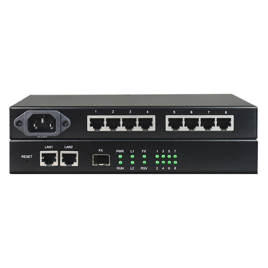 8 Channel Voice over IP (Ethernet) Converter