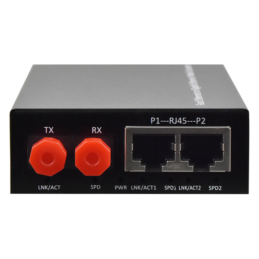 2-Port 10/100Base-TX to 100Base-FX Media Converter