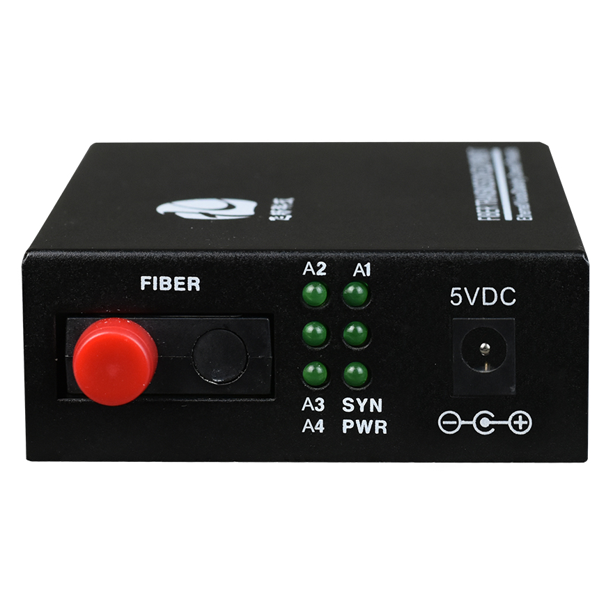 4 Channel Audio RCA to Fiber Optic Converter