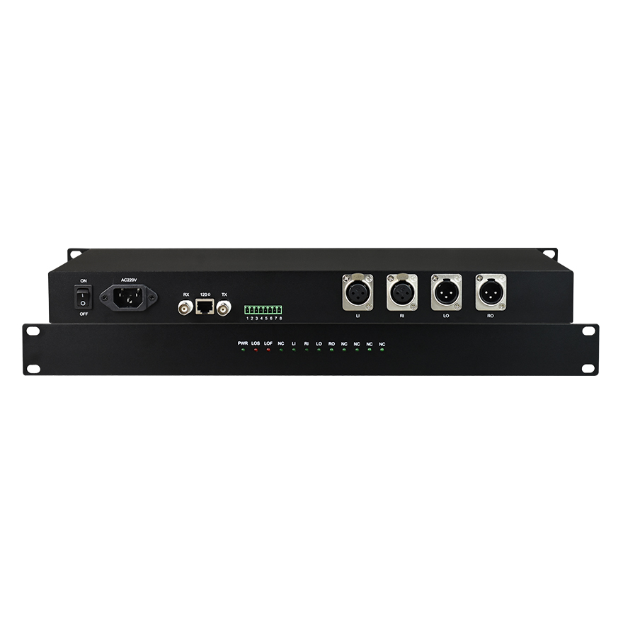 Equipamento de áudio XLR Stereo Audio para E1 Codec