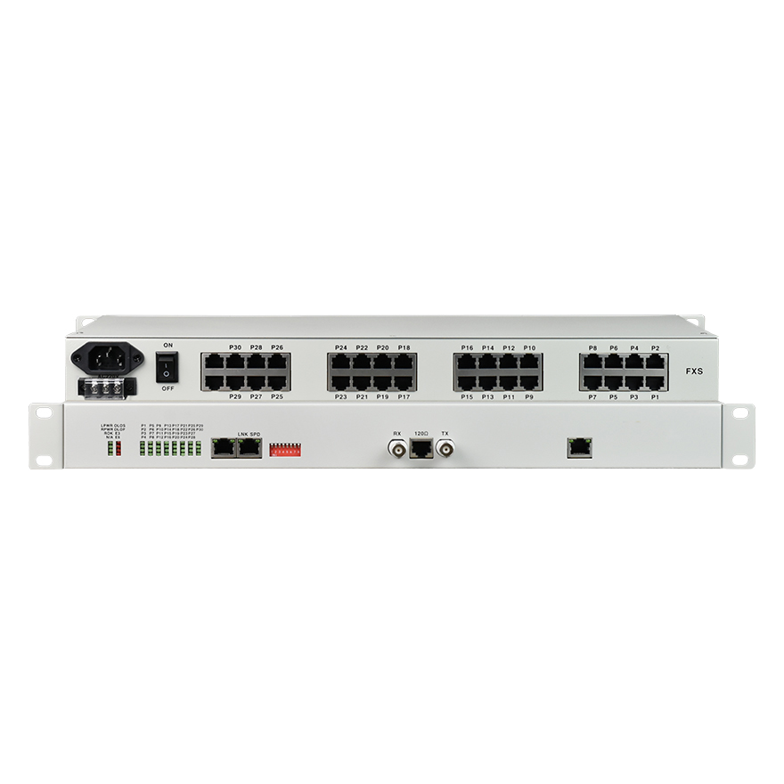 30Голос + FE через E1 PCM-мультиплексор