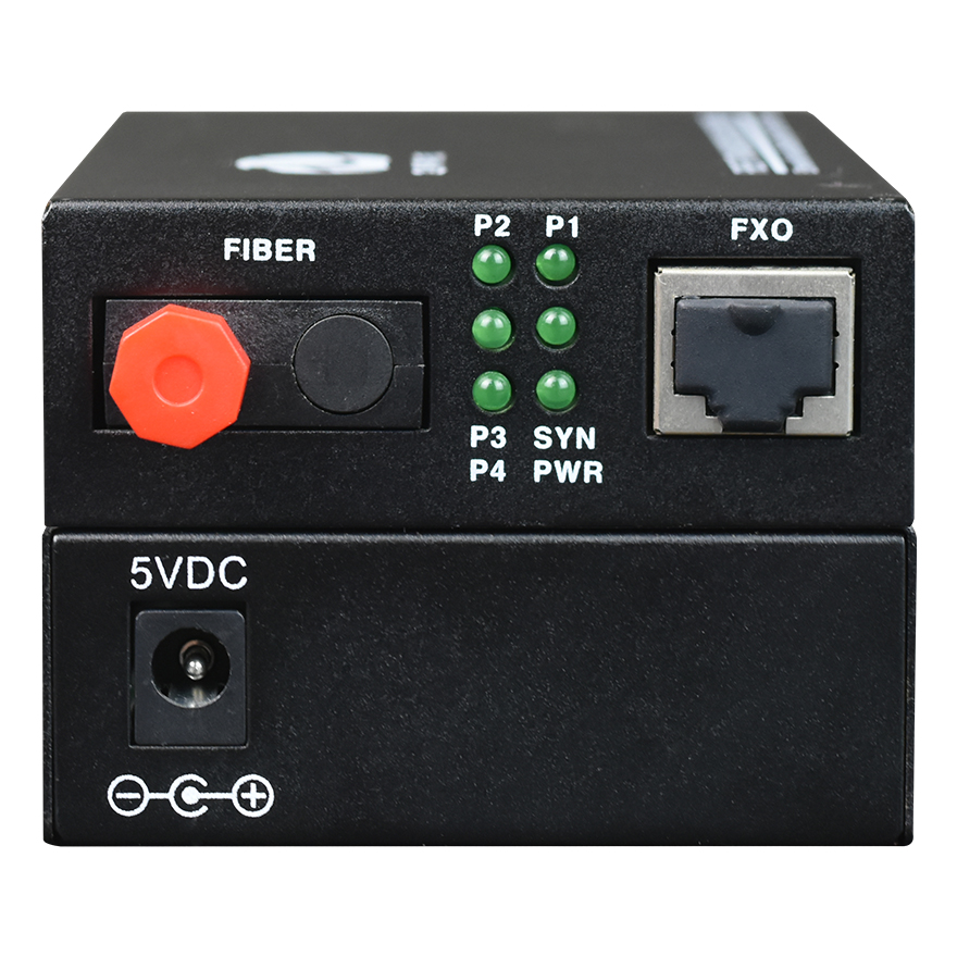 4 Channel FXO FXS over Fiber Mux (External Power Supply)