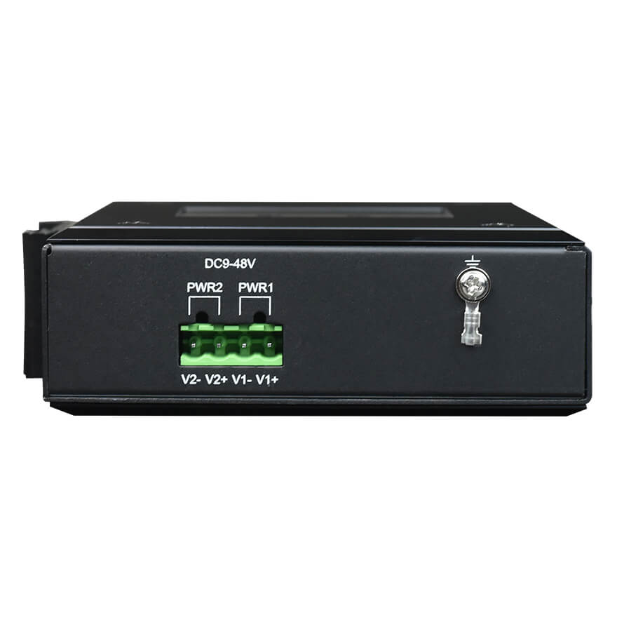 Unmanaged Industrial 4-Port 100base-T to 100base-FX Media Converter