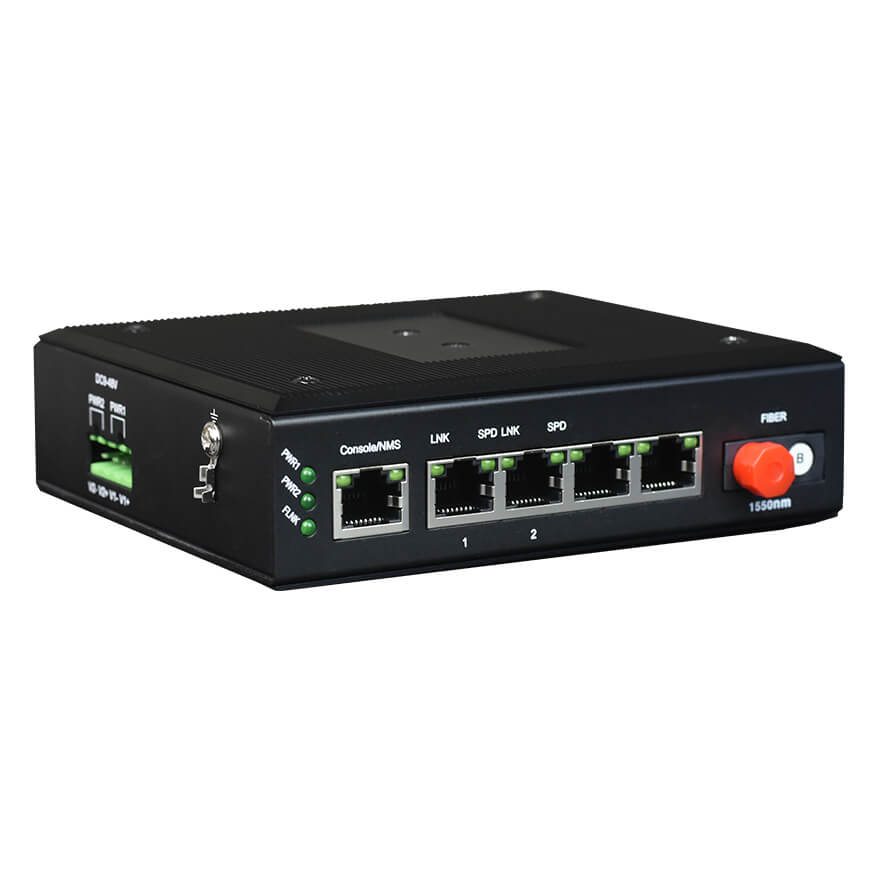 Unmanaged 2-Port GE Industrial Fiber Media Converter