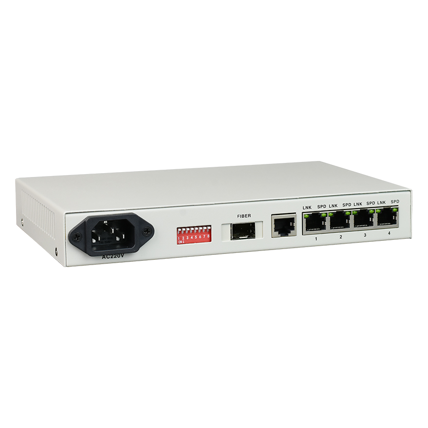 POE 4*FE(802.3at) 파이버 미디어 컨버터