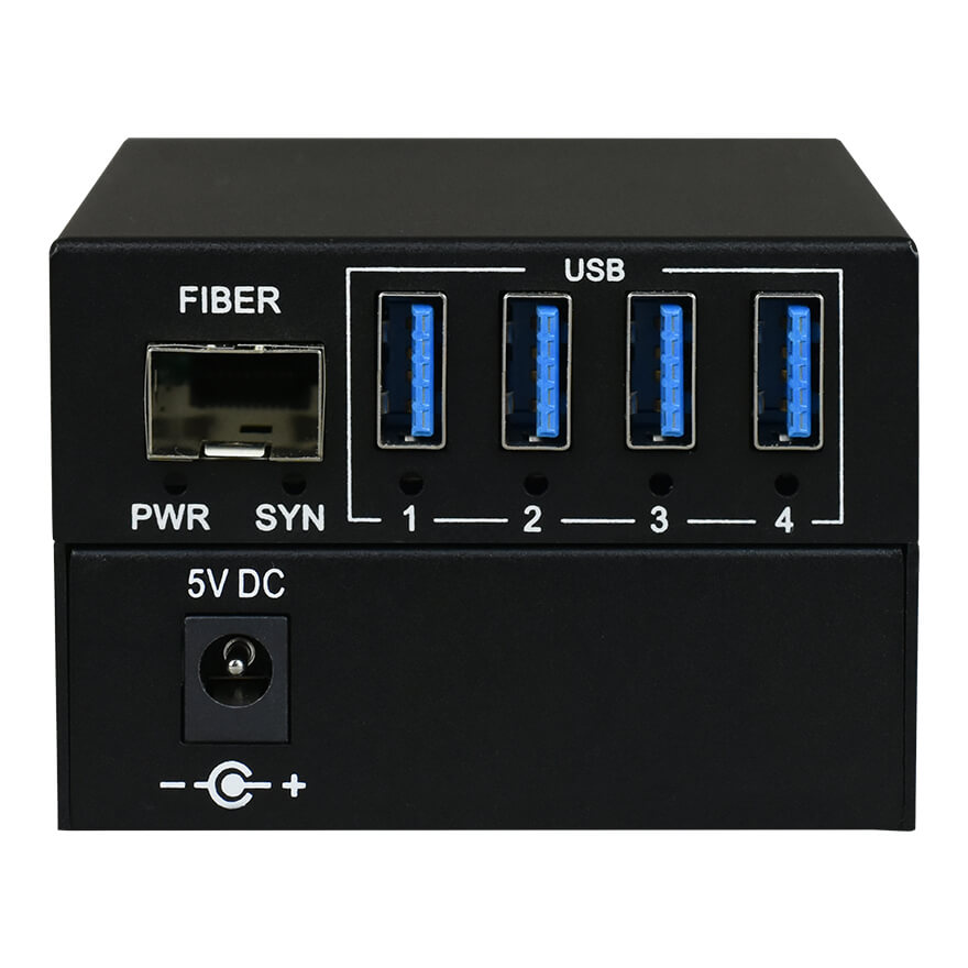 USB 3.0/2.0/1.1 over Fiber Optic Extender & Hub