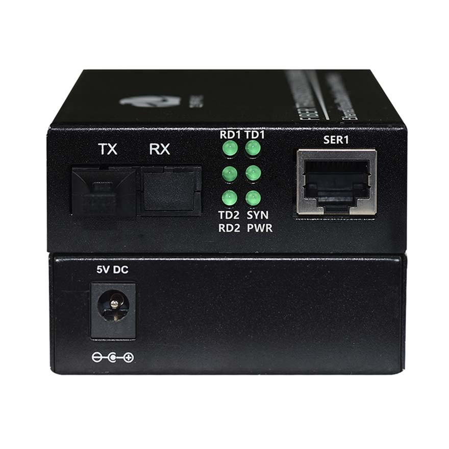 2 Channels RS232/485/422 Fiber Modem | Serial to Fiber Converter | Mini Type