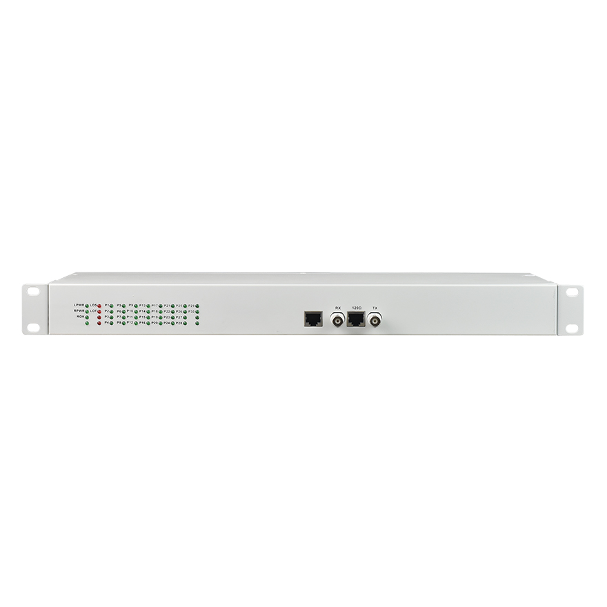 4Voice+FE+4*RS232/485/422 over E1 PCM Mux