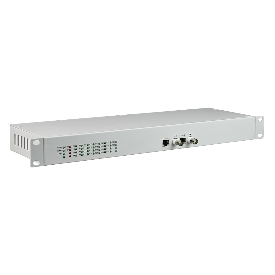 4Voice+FE+4*RS232/485/422 over E1 PCM Mux