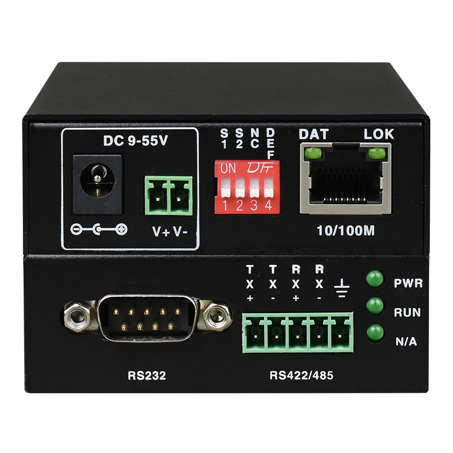 1 channel RS232/422/485 serial to Ethernet converter