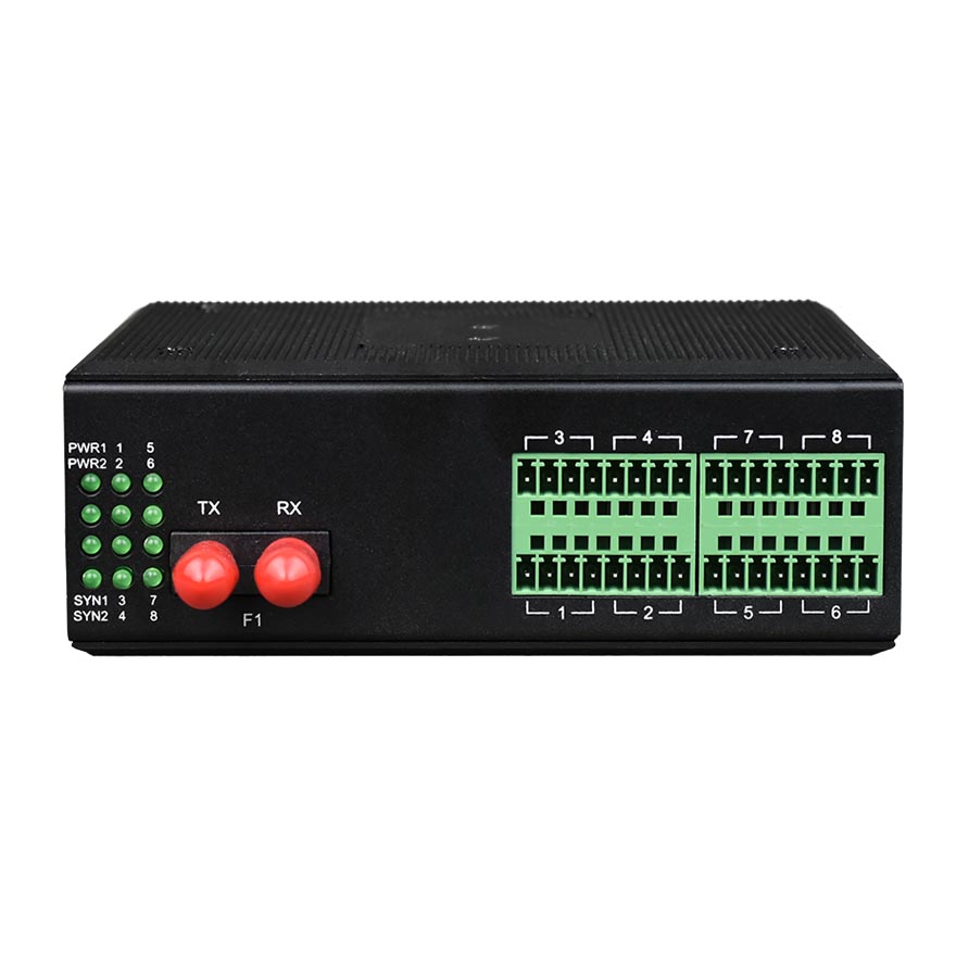 Din Rail 8- Channel 4-20mA to Fiber Converter