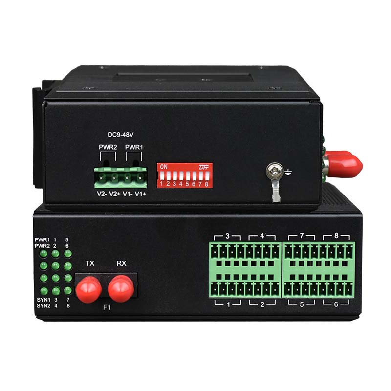 Din Rail 8- Channel 4-20mA to Fiber Converter