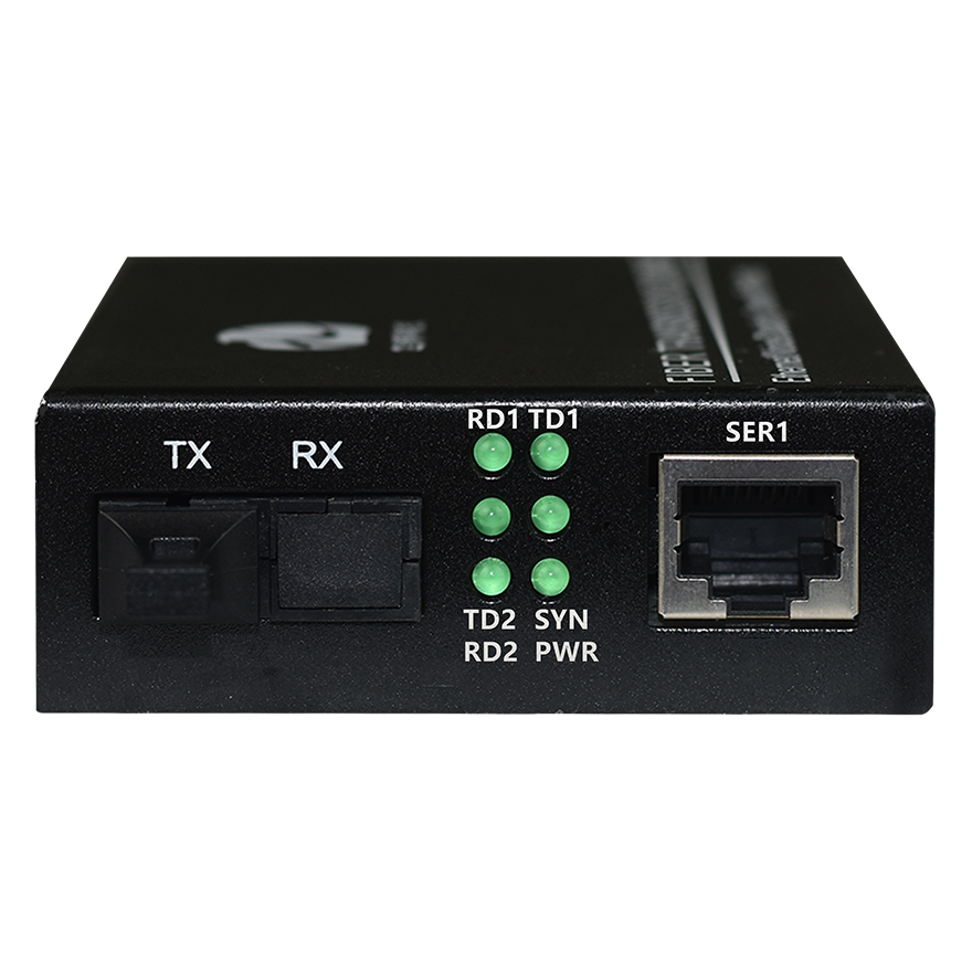 2 Channels Serial RS232/RS485/RS422 to Fiber Converter | Mini Type