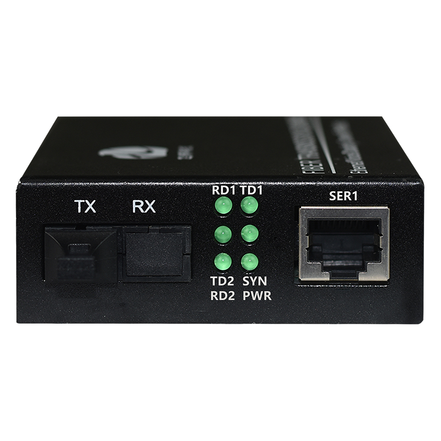 2 Channels RS232/485/422 Fiber Modem | Serial to Fiber Converter | Mini Type