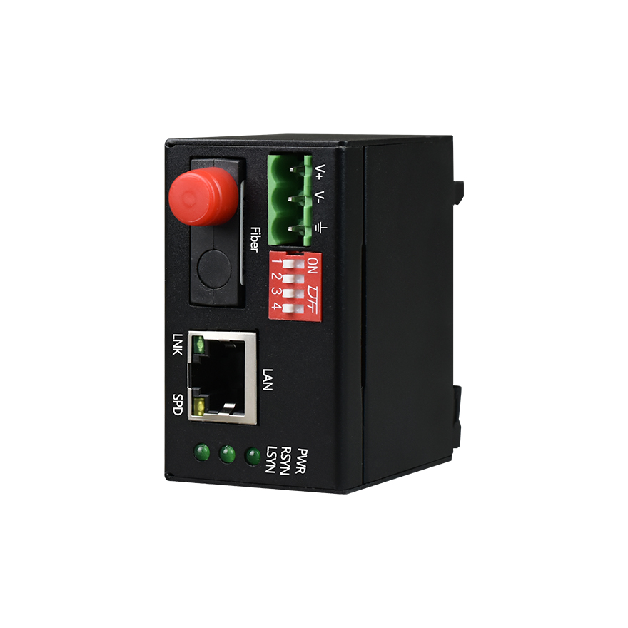 Mini Industrial Grade 10/100/1000M Fiber Media Converter (Remote Status can be Displayed)