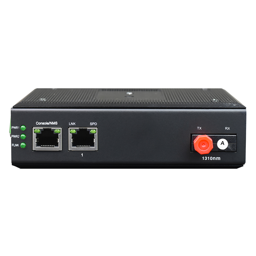 Convertisseur Gigabit Ethernet vers fibre optique géré industriellement